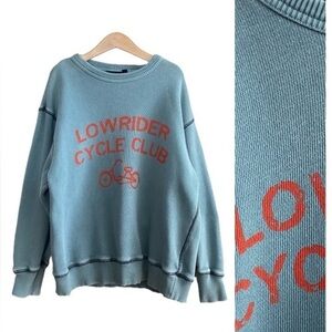 Mini Boden Blue Low Rider Cycle Club Crewneck Sweatshirt 10